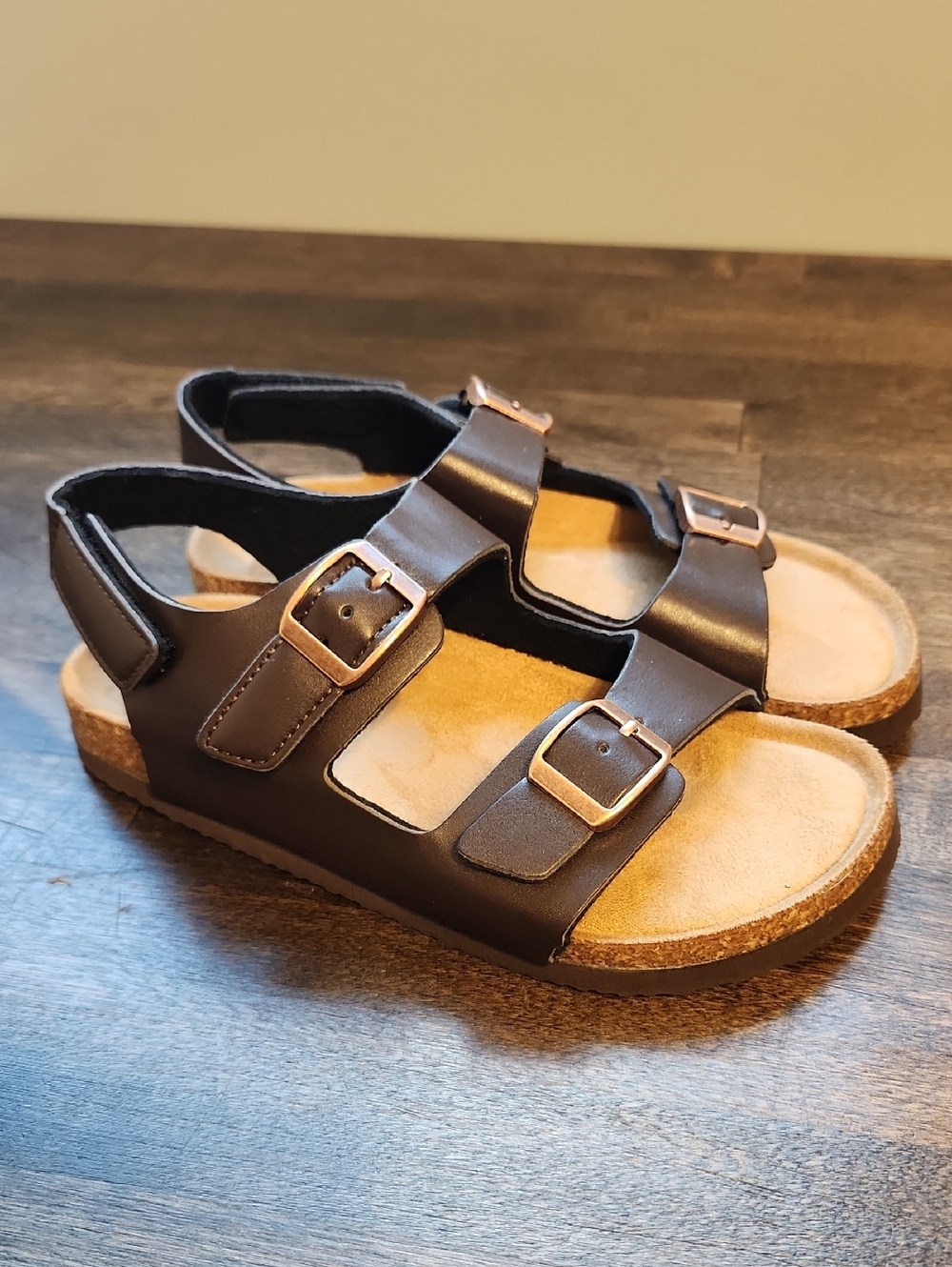Kids Torotto Cork Adjustable Strap Sandals Size 33 / Size 2 NWOT